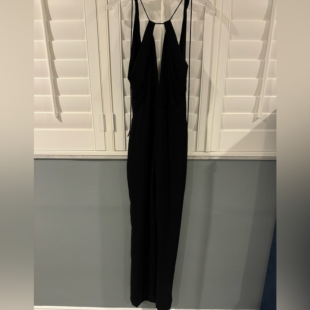 Diane Von Furstenberg Black Sleeveless Jumpsuit Size 4